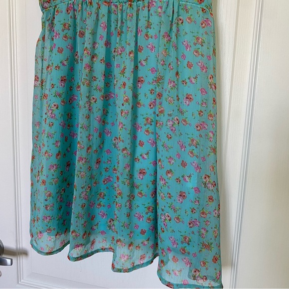 Garage Turquoise Summer Dress with a Floral Design Size S - Picture 3 of 7